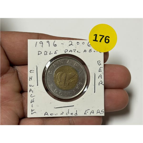 2006 Canadian Toonie, Churchill Bear c/w Rounded Ears