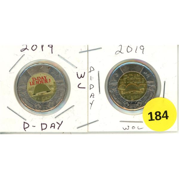 2019 Canadian Toonie, D-DAY WC & WOC