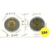 Image 1 : 2019 Canadian Toonie, D-DAY WC & WOC