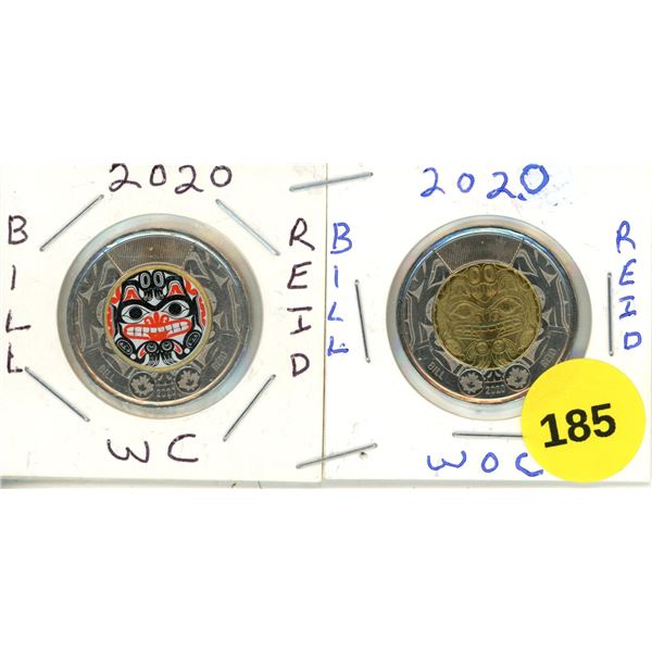 2020 Canadian Toonies, Bill Reid, WC & WOC