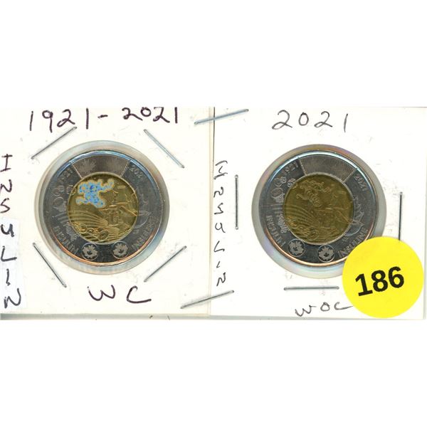 2021 Canadian Toonie, Insulin WC & WOC