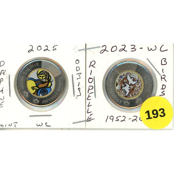2023-2025 Canadian Toonie, Daphne Odjig & Riopelle Birds WC
