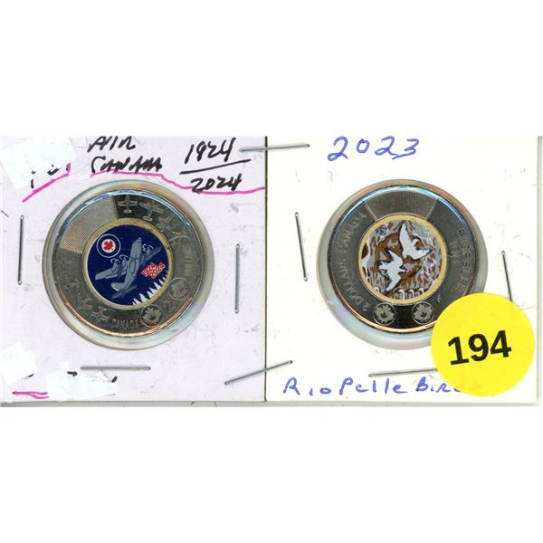 2023-2024 Canadian Toonie, RCAF & Riopelle Birds WC
