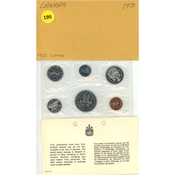 1971 Canada Proof Like Uncirculated Set.