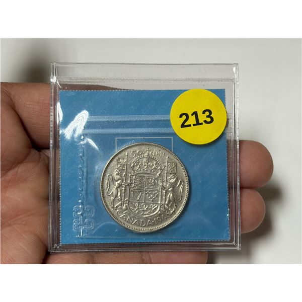 1946 Canada Silver 50 Cents - Wide Date - F-15 - CCCS.