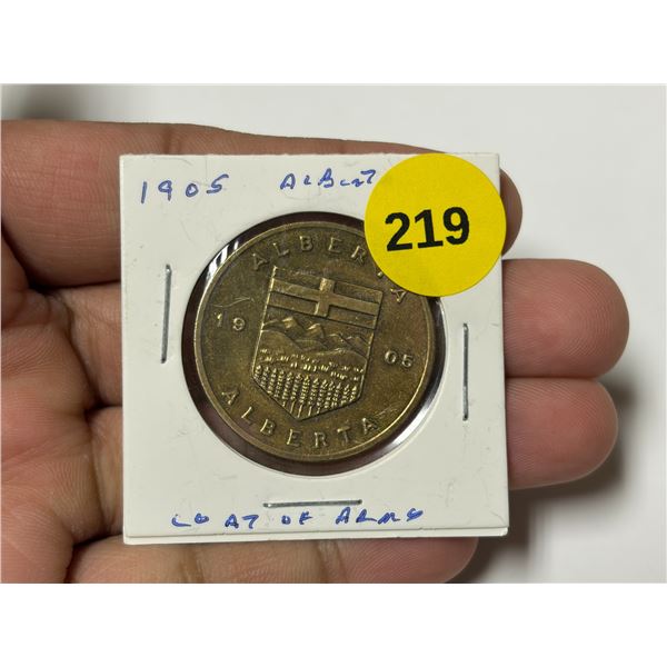 1905 Alberta Wild Rose Commemorative Medal (often referred to as a Shell Oil promotional token or pr