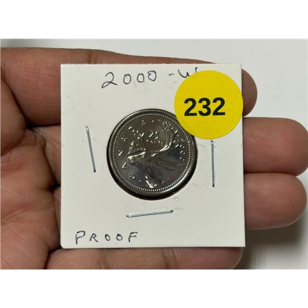 2000-W Canadian Quarter, PROOF