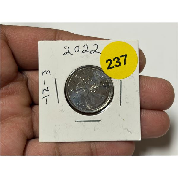 2022 Canadian Quarter, Mint.