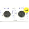 Image 1 : 2003 Canadian Quarters, New Effigy & Old Effigy