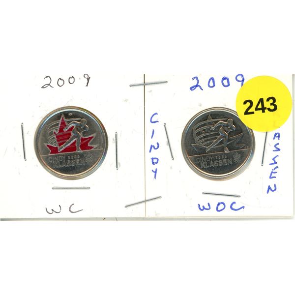 2009 Canadian Quarter, Cindy Klassen WC and WOC