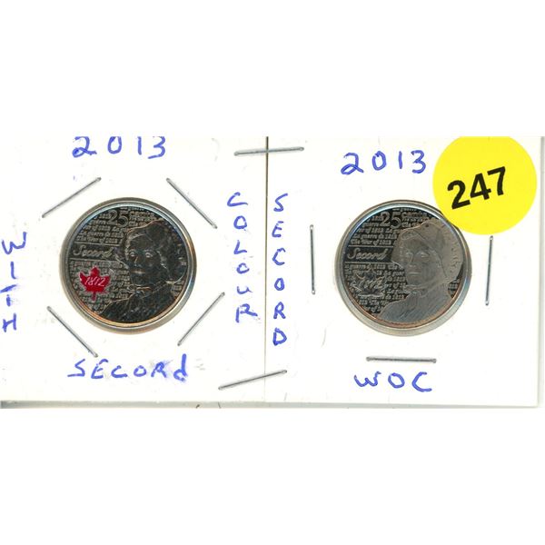 2013 Canadian Quarters, Secord WC & WOC