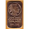 Image 1 : 1 OUNCE COPPER BAR -  .999 FINE - US INDIAN HEAD  NICKEL COIN DESIGN