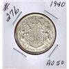 Image 1 : 1940 CANADIAN SILVER 50 CENT COIN