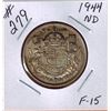 Image 1 : 1944 CANADIAN SILVER 50 CENT COIN - NARROW DATE