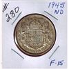 Image 1 : 1945 CANADIAN SILVER 50 CENT COIN - NARROW DATE
