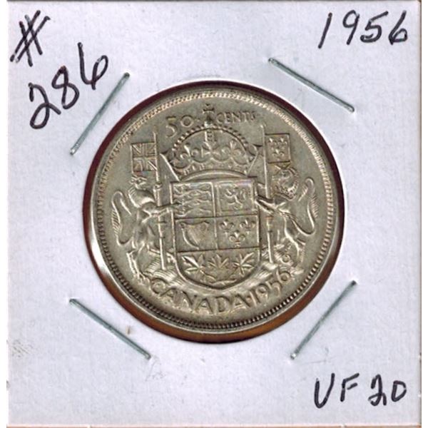1956 CANADIAN SILVER 50 CENT COIN