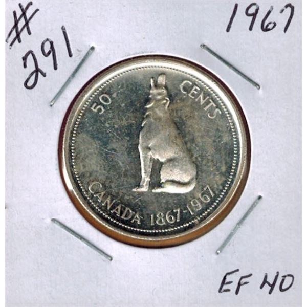 1067 CANADIAN SILVER 50 CENT COIN