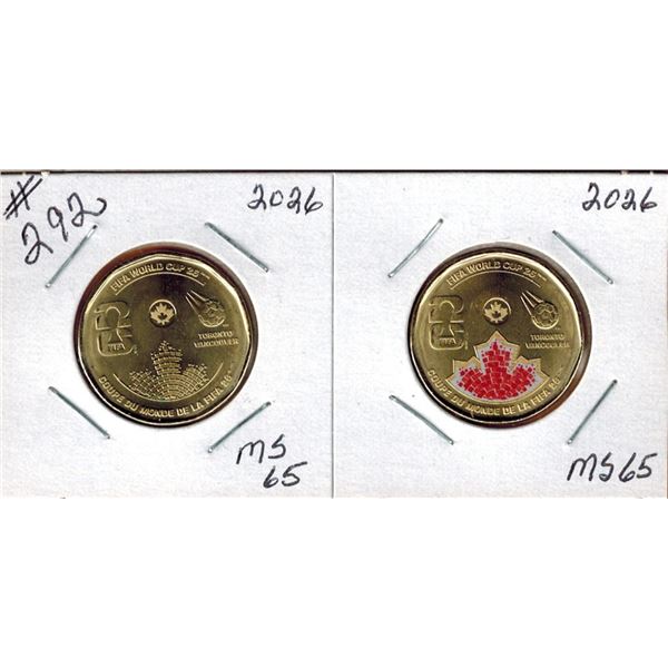 2026 FIFA DOLLAR COINS - Coloured and Non Coloured