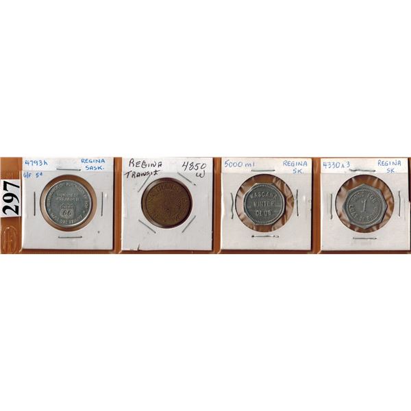 SASKATCHEWAN MERCHANT TOKENS - SWIFT CURRENT - ROLLEFSON BROS. (25¢, 50¢ ,$1.00)