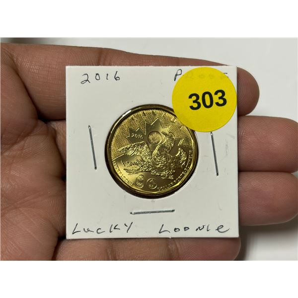 2016 Canadian Lucky Loonie, CH/BU