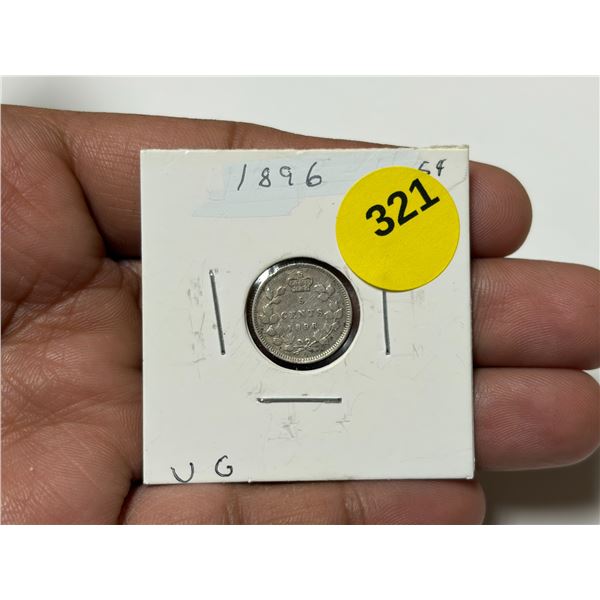 1896 Canadian Nickle,VG