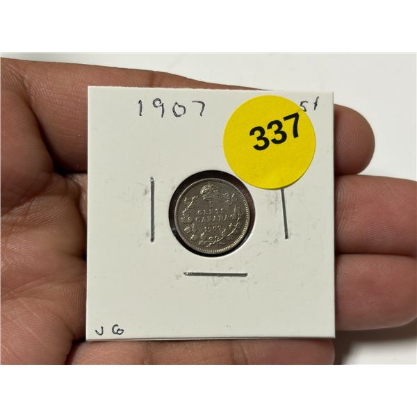 1907 Canadian Nickle, VG