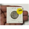 Image 1 : 1872-H Canada Silver 25 Cents.