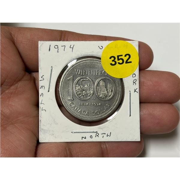 1974 Winnipeg Dollar,Small North York,VCR-4