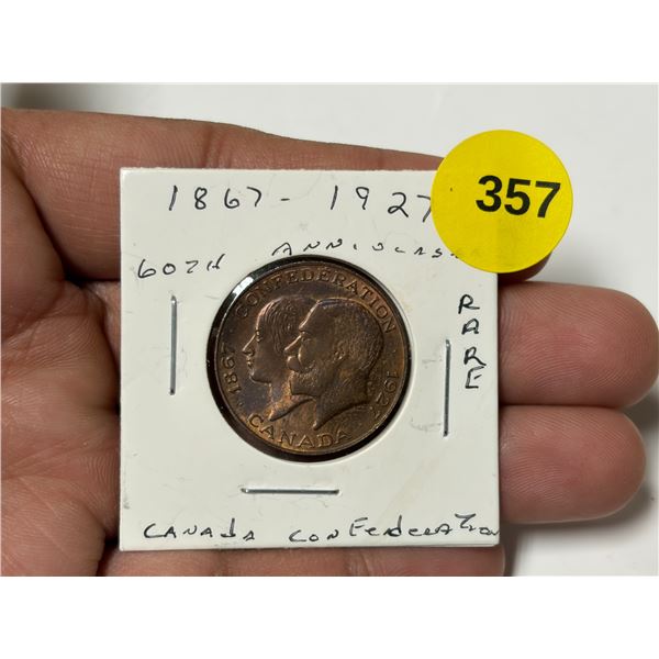 1867-1927 60 th Anniversary Of Canada Confederation, RARE