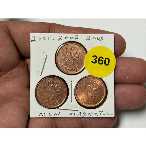 2001-2003 Canadian Small Cent, Non-Magnetic, PROOF