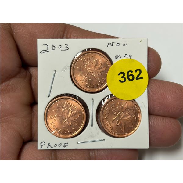 2003 Canadian Small Cent, Non-Magnetic,PROOF