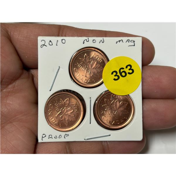 2010 CANADIAN Small Cent, Non-Magnetic, PROOF