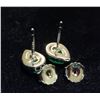 Image 2 : 2.4 ct Cert. Silver Emerald gemstone earrings ($1,494)