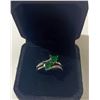 Image 1 : NEW Platinum Plated 1.0tcw Lab-Created Emerald Ring