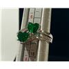 Image 2 : NEW Platinum Plated 1.0tcw Lab-Created Emerald Ring
