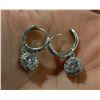Image 4 : NEW Platinum Plated 1.0ct Simulated Diamond (CZ) Dangle Earrings