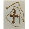 Image 4 : NEW 18K Gold Plated Simulated Diamond (CZ) Cross Necklace