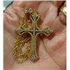 Image 5 : NEW 18K Gold Plated Simulated Diamond (CZ) Cross Necklace