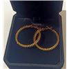 Image 1 : NEW 18K Gold Plated Simulated Diamond (CZ) Hoop Earrings