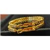 Image 3 : NEW 18K Gold Plated Simulated Diamond (CZ) Hoop Earrings