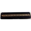 Image 2 : NEW 18K Gold Plated Simulated Diamond (CZ) Cuban Link Bracelet