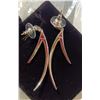 Image 4 : NEW Platinum Plated 0.3ct Lab-Created Pink Sapphire Dangle Earrings