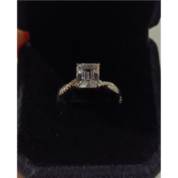 NEW Sterling Silver 3.0ct Simulated Diamond (CZ) Twist Ring