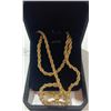 Image 2 : NEW 14K Gold Plated 4.0mm Twisted Rope Necklace