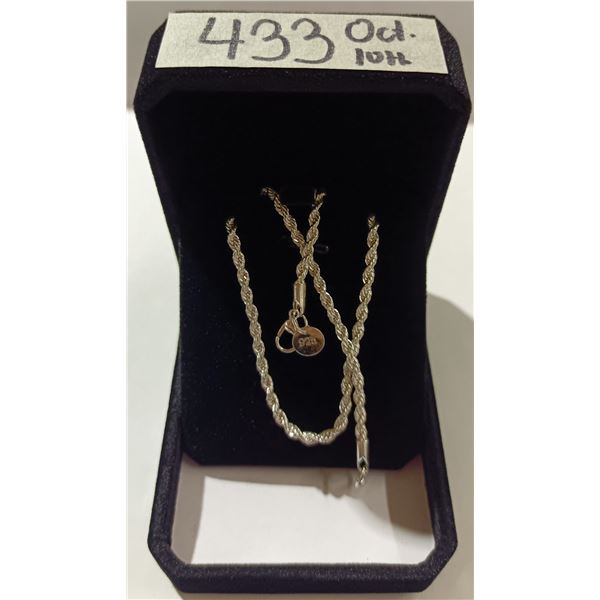 NEW Sterling Silver 3.0mm Twisted Rope Necklace