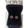 Image 1 : NEW Sterling Silver 1.0ct Each Lab-Created Pink Sapphire Halo Stud Earrings