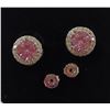 Image 4 : NEW Sterling Silver 1.0ct Each Lab-Created Pink Sapphire Halo Stud Earrings