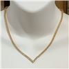 Image 1 : NEW 18K Gold Plated 2.5mm Simulated Diamond (CZ) Tennis Necklace