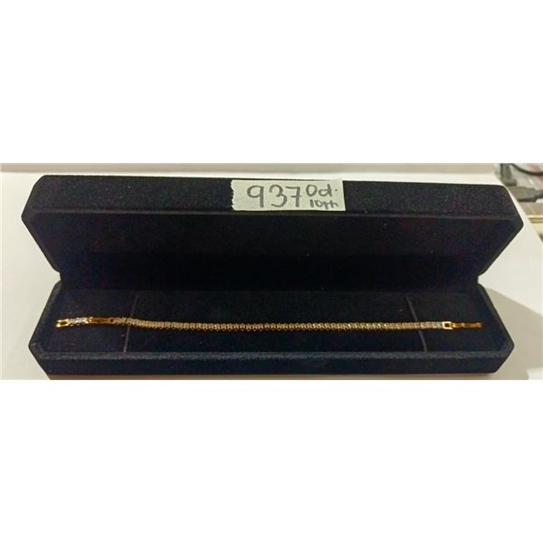 NEW 18K Gold Plated 2.5mm Simulated Diamond (CZ) Tennis Bracelet