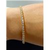 Image 2 : NEW 18K Gold Plated 2.5mm Simulated Diamond (CZ) Tennis Bracelet